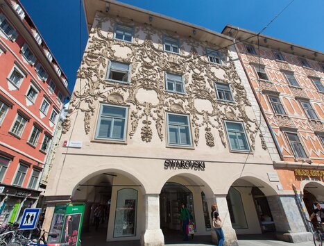 Negozio di gioielli a Graz con facciata artisticamente decorata. | © Graz Tourismus