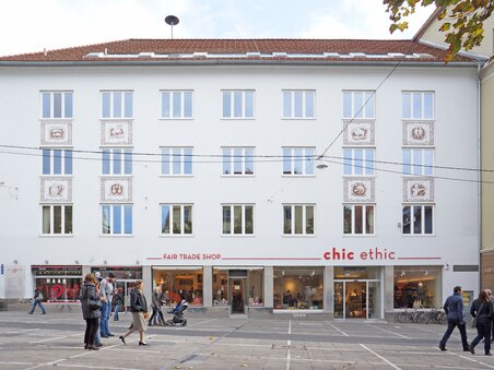 Fassade des Chic Ethik Geschäfts in Graz mit Fair Trade Shop. | © Andreas Reiter