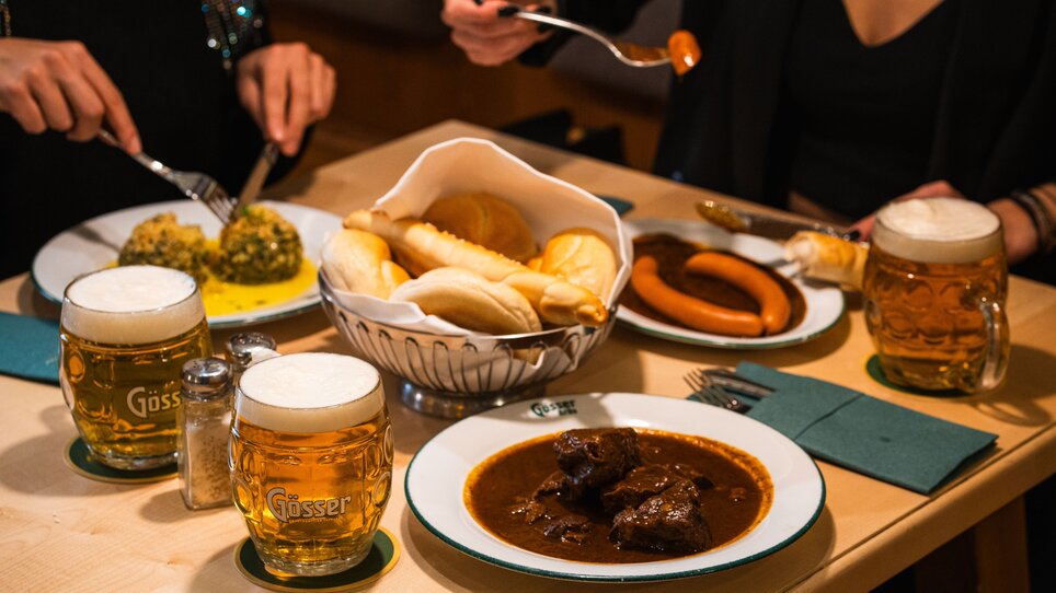 Delicious food and beer at Gösser Bräu in Graz. | © 5komma5sinne