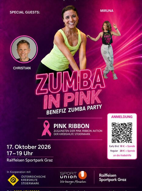 Teilnehmer und Gäste bei der Benefiz Zumba Party in Graz am 17. Oktober 2026. | © Marisol Vazquez de Track - Marisol On Track 