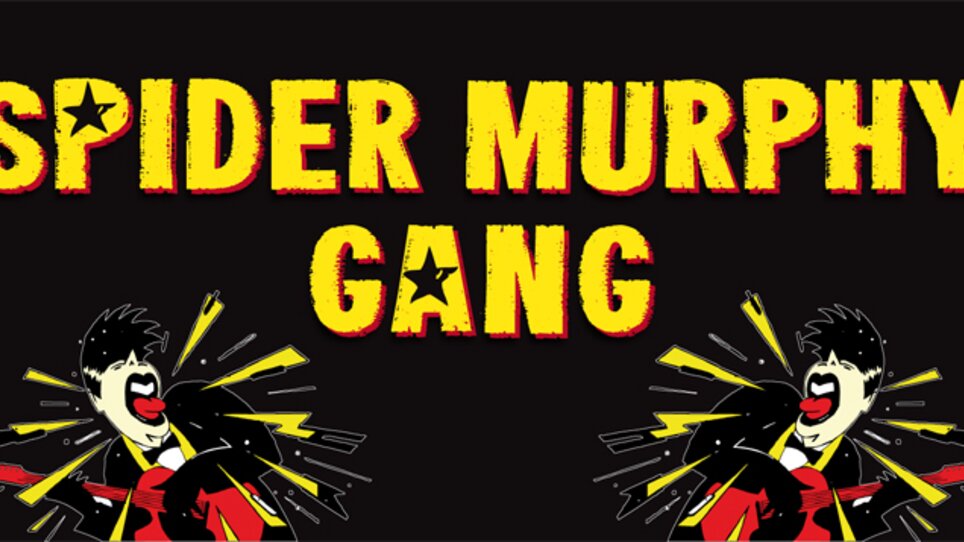 Logo der Spider Murphy Gang mit stilisierten Figuren und bunten Schriftzügen.