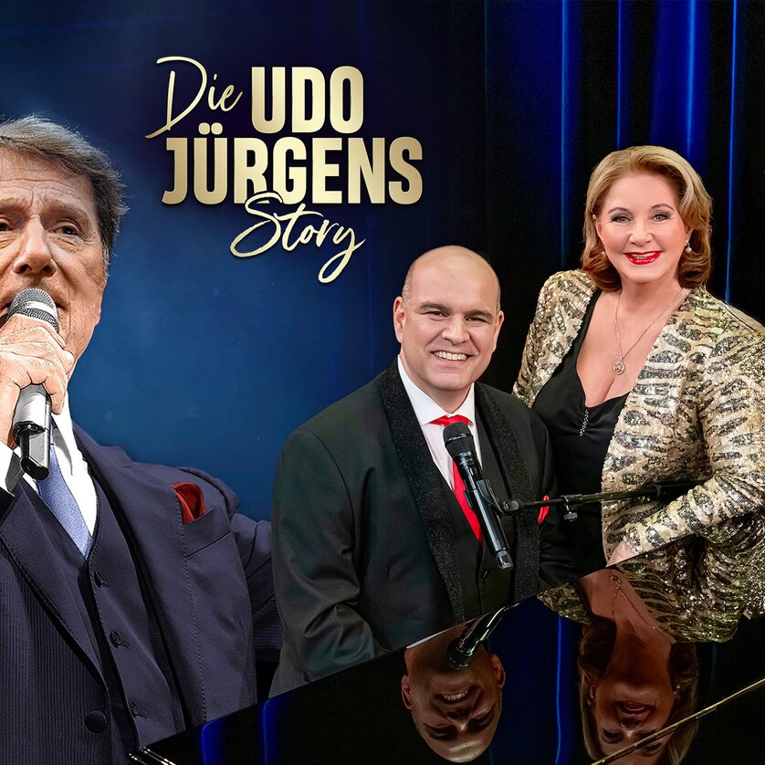 Collage mit Udo Jürgens, Sängern am Klavier, glänzende Outfits. | © COFO Entertainment - Michaela Krauss Boneau