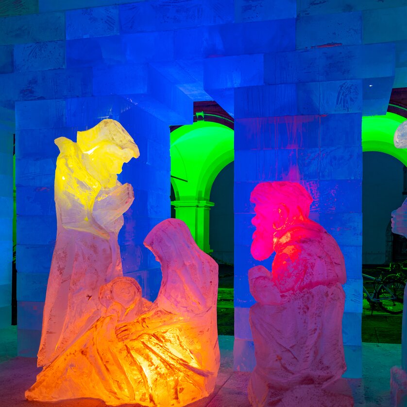 The ice nativity scene in the Landhaus courtyard 2020 | © Graz Tourismus_Harry Schiffer The ice nativity scene in the Landhaus courtyard 2020 | © Graz Tourismus_Harry Schiffer