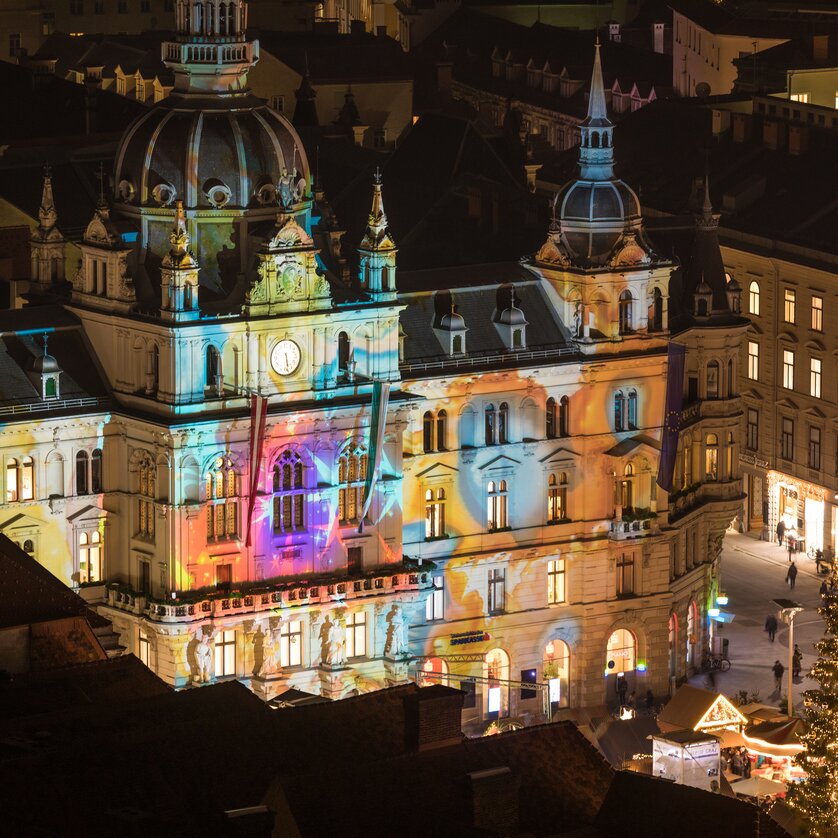 Adventkalender - Rathausprojektion | © Graz Tourismus - Harry Schiffer Adventkalender - Rathausprojektion | © Graz Tourismus - Harry Schiffer