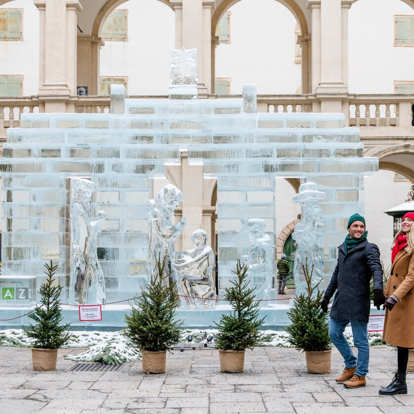 Eiskrippe im Landhaushof I Graz im Advent | © Graz Tourismus - Mias Photoart