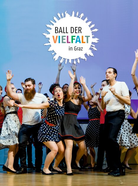 Tanzende Gruppe beim Ball der Vielfalt in Graz. | © Ball der Vielfalt