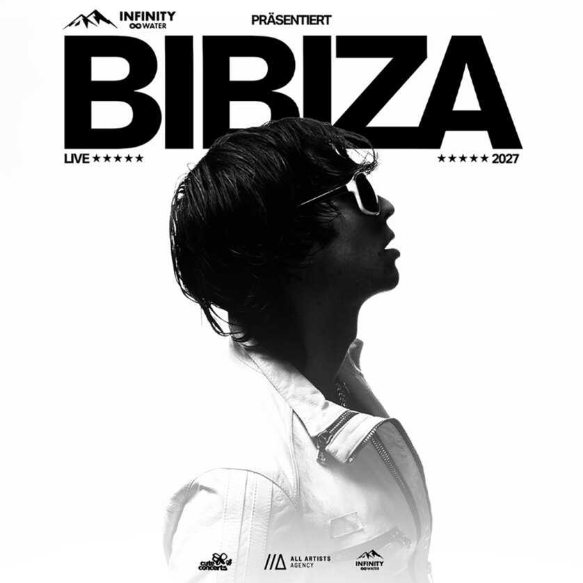 Plakat für das Konzert von BIBIZA 2027 mit künstlerischem Porträt. | © Tereza Mundilova