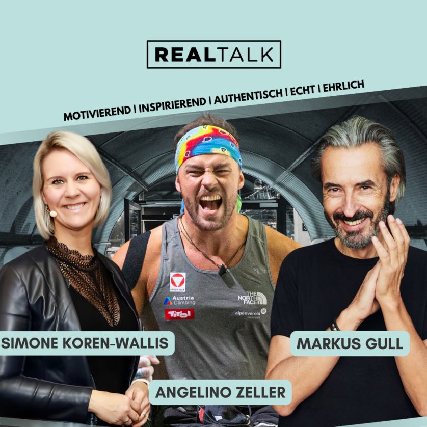 Ein Event mit Extremsportler Angelino Zeller, Moderatorin und Stimmexpertin Simone Koren-Wallis und dem Story-Experten und Autor Markus Gull im Dom im Berg in Graz | © RealTalk Graz