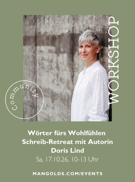Schreib-Retreat für Wohlfühlen am 17. Oktober 2026, 10-13 Uhr.