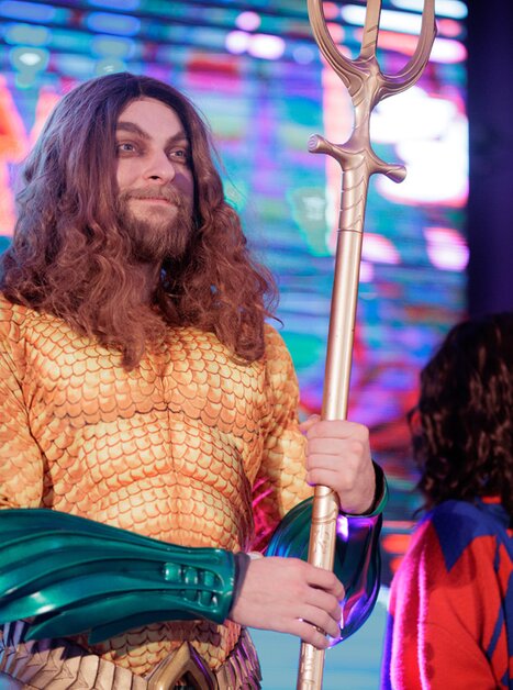 Close-up of a young man dressed as Aquaman | © Hanamicon - Paul Andrews