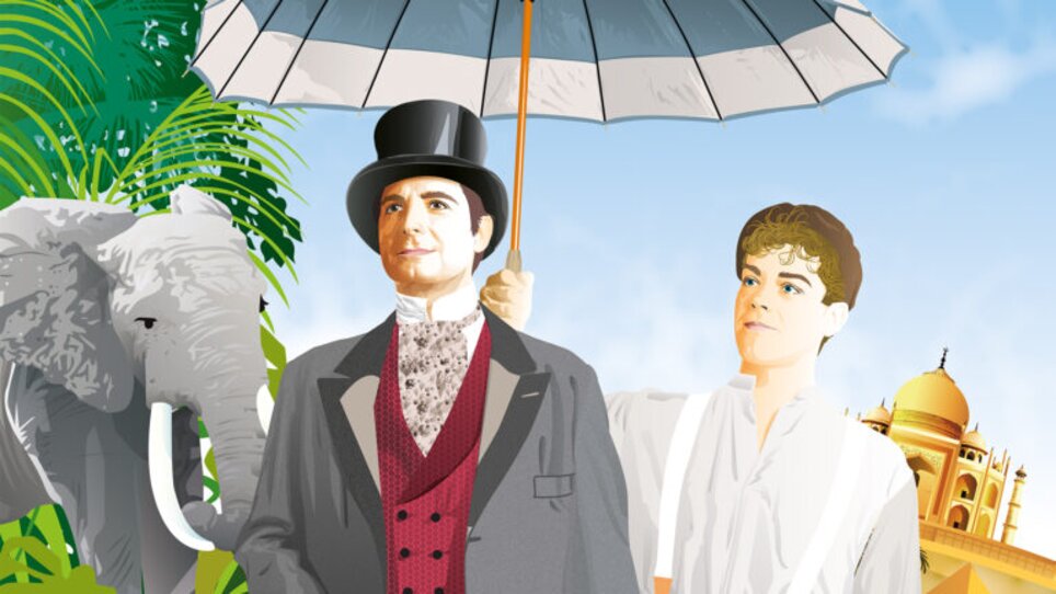 Sujet des Musicals "In 80 Tagen um die Welt – Familienmusical" in der Helmut List Halle in Graz.