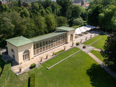 The Orangerie in Burggarten, Graz with beautiful garden area. | © Land Steiermark - Melanie Laimer