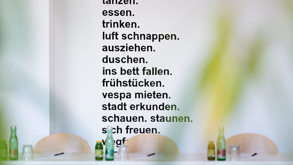 Motivationsliste für Veranstaltungen im Hotel Daniel Graz. | © Florian Weitzer Hotels & Restaurants