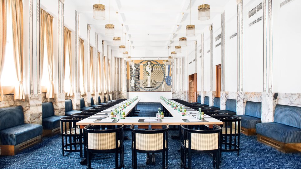 Conference setup in Grand Hôtel Wiesler in Graz. | © Florian Weitzer Hotels & Restaurants