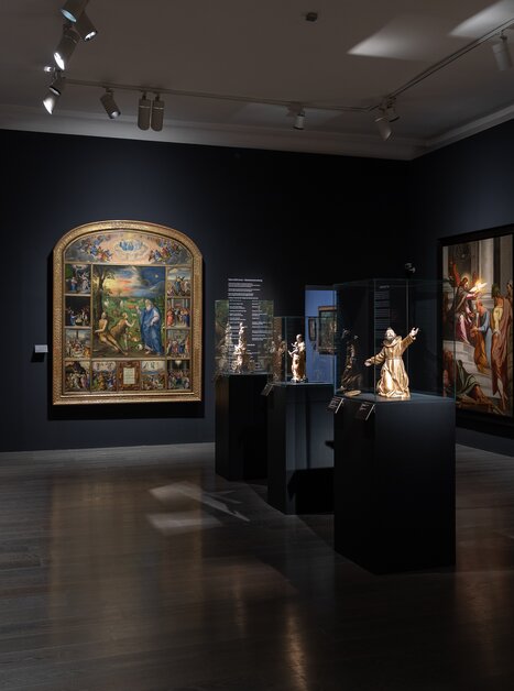 Einblick in die Alte Galerie mit prunkvollen Gemälden und Skulpturen. | © Universalmuseum Joanneum - N. Lackner