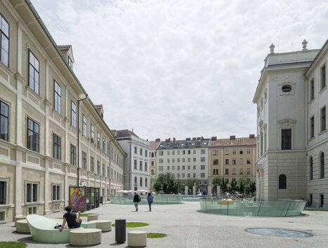 Blick auf den Innenbereich des Joanneumsviertels in Graz. | © Universalmuseum Joanneum - N. Lackner