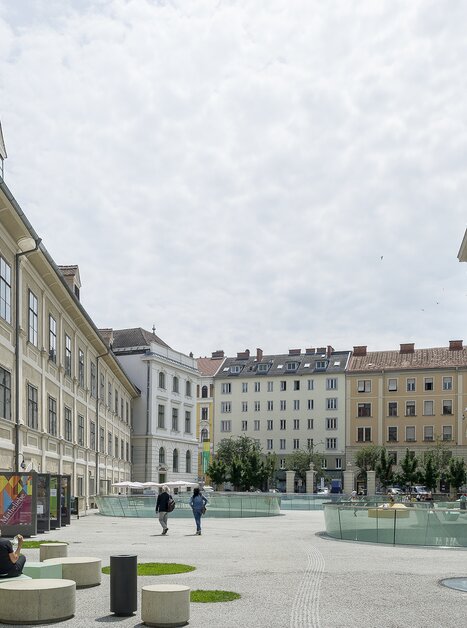 Blick auf den Innenbereich des Joanneumsviertels in Graz. | © Universalmuseum Joanneum - N. Lackner