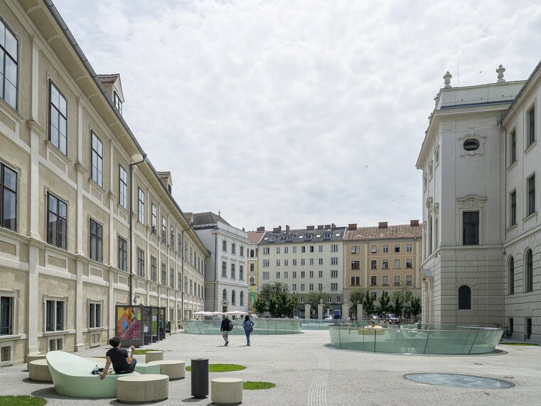 Blick auf den Innenbereich des Joanneumsviertels in Graz. | © Universalmuseum Joanneum - N. Lackner