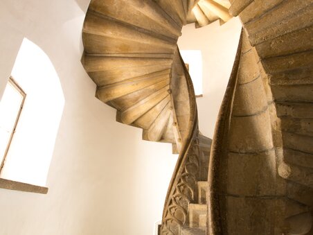 Ansicht der Doppelwendeltreppe in Graz. | © Graz Tourismus - Harry Schiffer