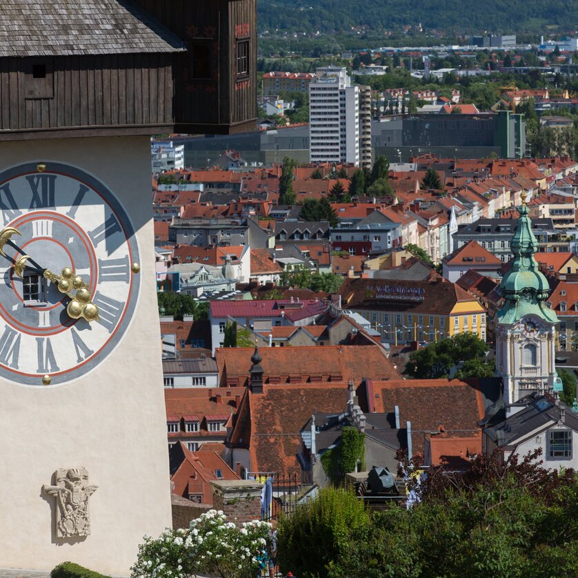 Schlossberg Uhrturm | © Graz Tourismus - Harry Schiffer Schlossberg Uhrturm | © Graz Tourismus - Harry Schiffer