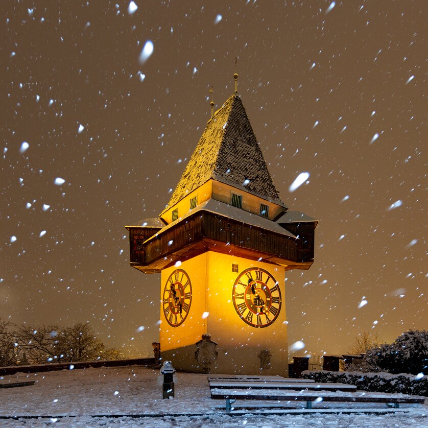 Uhrturm Winter | © Graz Tourismus - Harry Schiffer Uhrturm Winter | © Graz Tourismus - Harry Schiffer