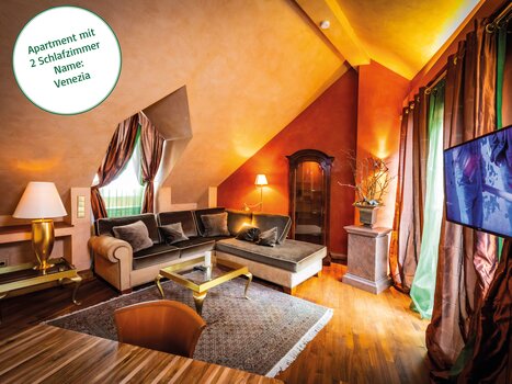 Area soggiorno dell'appartamento  con 2 camere da letto | © Grossauer Tourismus