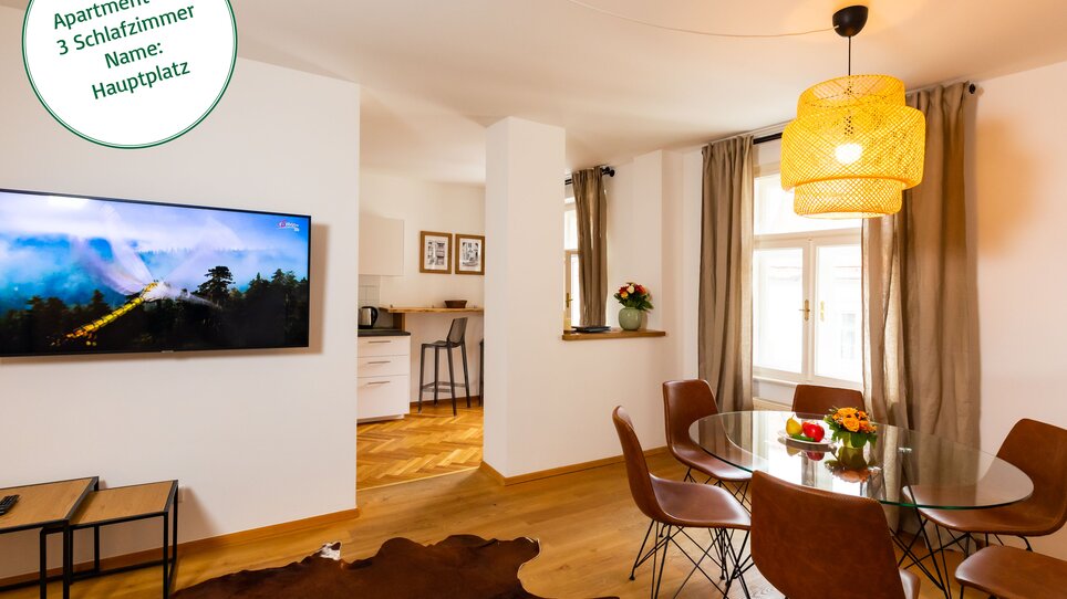 Appartamento con 3 camere da letto e soggiorno 