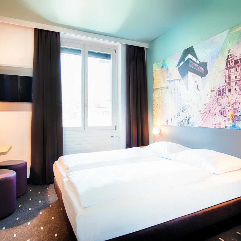 B&B Hotel Graz-Hbf-double-room | © B&B Hotels 2023