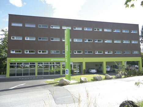 Außenansicht des Hotel Greenrooms.